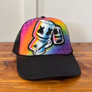 DJ Marshmellow Airbrushed Snap Back Trucker Hat